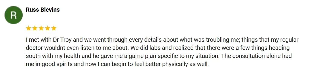 Testosterone Replacement Therapy Columbus OH Testimonial 2